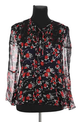 Blouse The Kooples Noir en Soie, taille XXS - Seconde Main