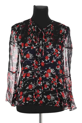Blouse The Kooples Noir en Soie, taille XXS - Seconde Main