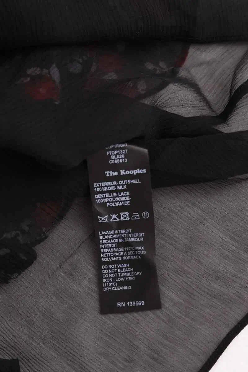 Blouse The Kooples Noir en Soie