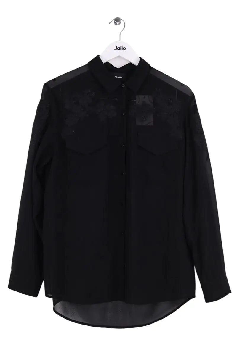Blouse The Kooples Noir en Synthétique, taille M - Seconde Main