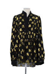 Blouse Tommy Hilfiger Noir en Viscose, taille S - Seconde Main