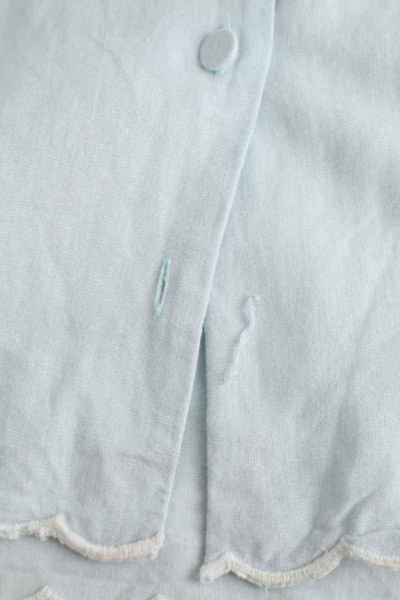 Blouse Tresse Bleu en Coton