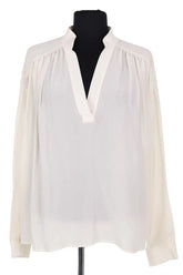 Blouse Vanessa Bruno Blanc en Synthétique, taille S - Seconde Main