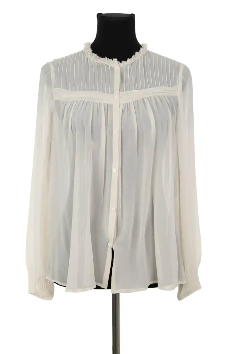 Blouse Vanessa Bruno Ecru en Soie, taille M - Seconde Main