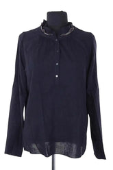 Blouse Vanessa Bruno Marine en Laine, taille S - Seconde Main