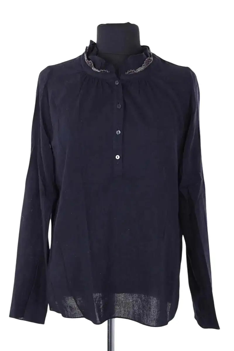 Blouse Vanessa Bruno Marine en Laine, taille S - Seconde Main