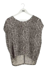 Blouse Vintage Marron en Viscose, taille S - Seconde Main