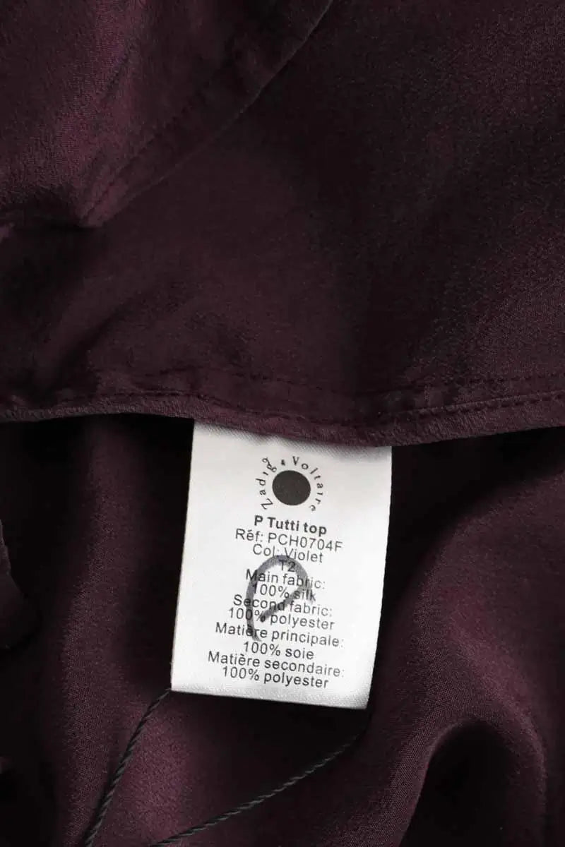 Blouse Zadig & Voltaire Bordeaux en Soie
