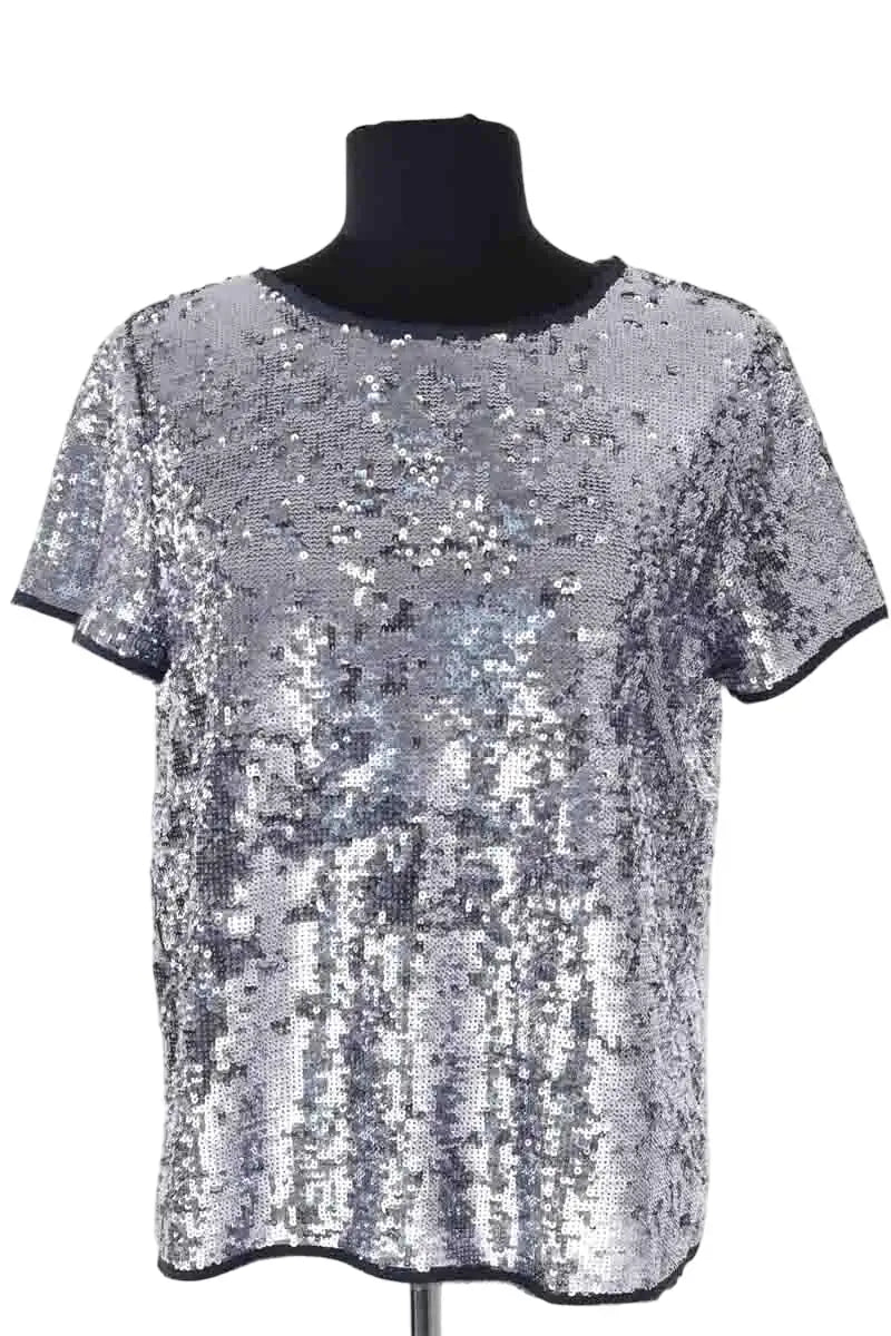 Blouse Zadig & Voltaire Gris en Paillettes, taille M - Seconde Main