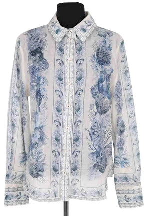 Blouse Zimmermann Bleu en Lin, taille L - Seconde Main