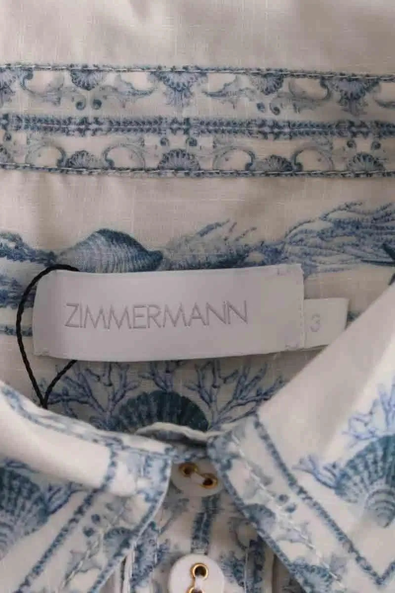 Blouse Zimmermann Bleu en Lin