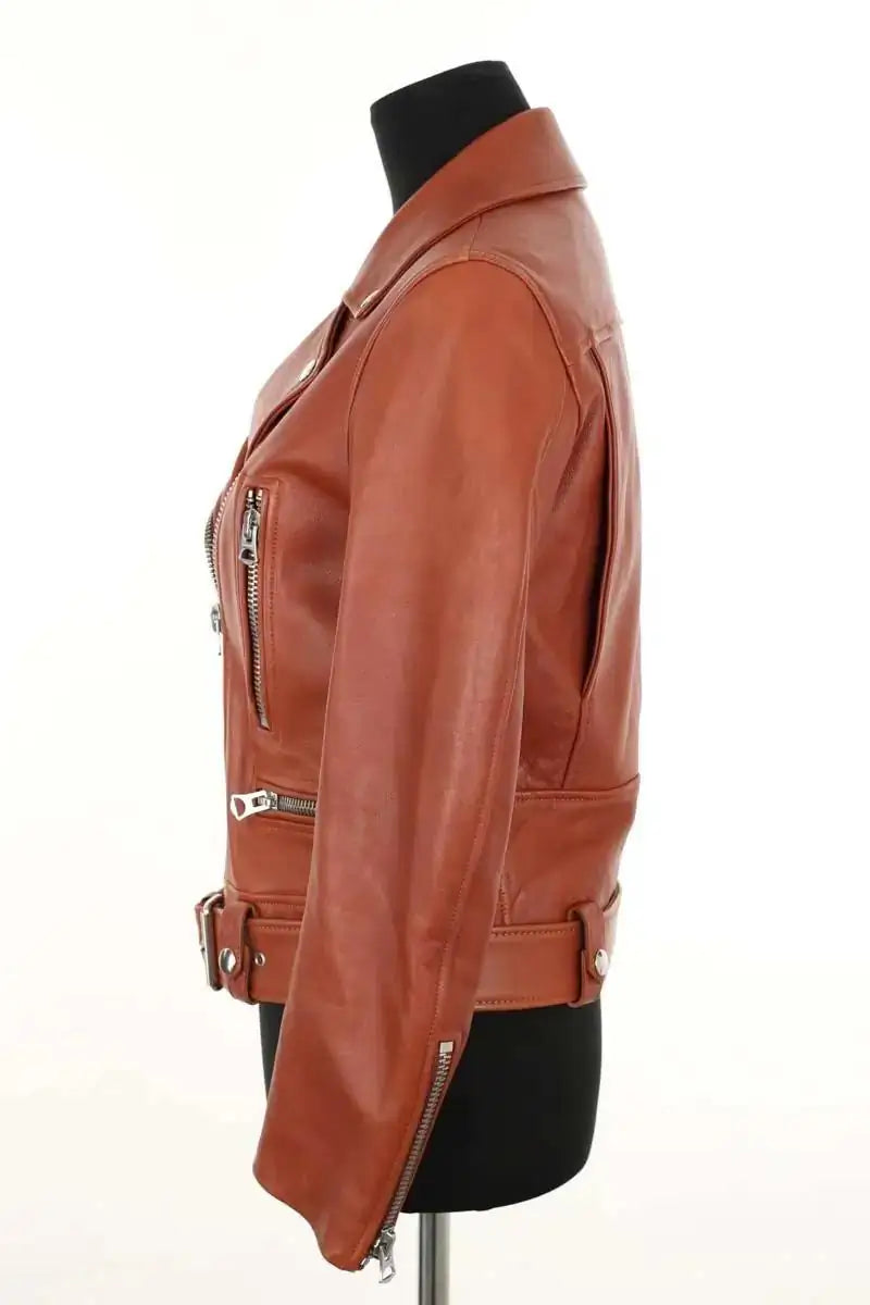 Blouson Acne Studios Marron en Cuir