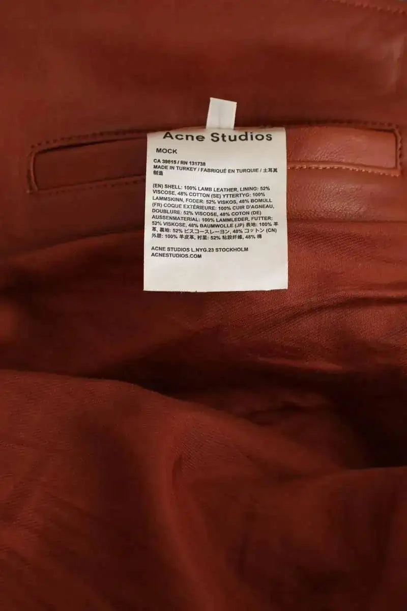 Blouson Acne Studios Marron en Cuir