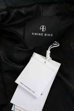 Blouson Anine Bing Greer Noir en Cuir