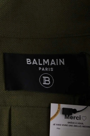 Blouson Balmain Kaki en Coton