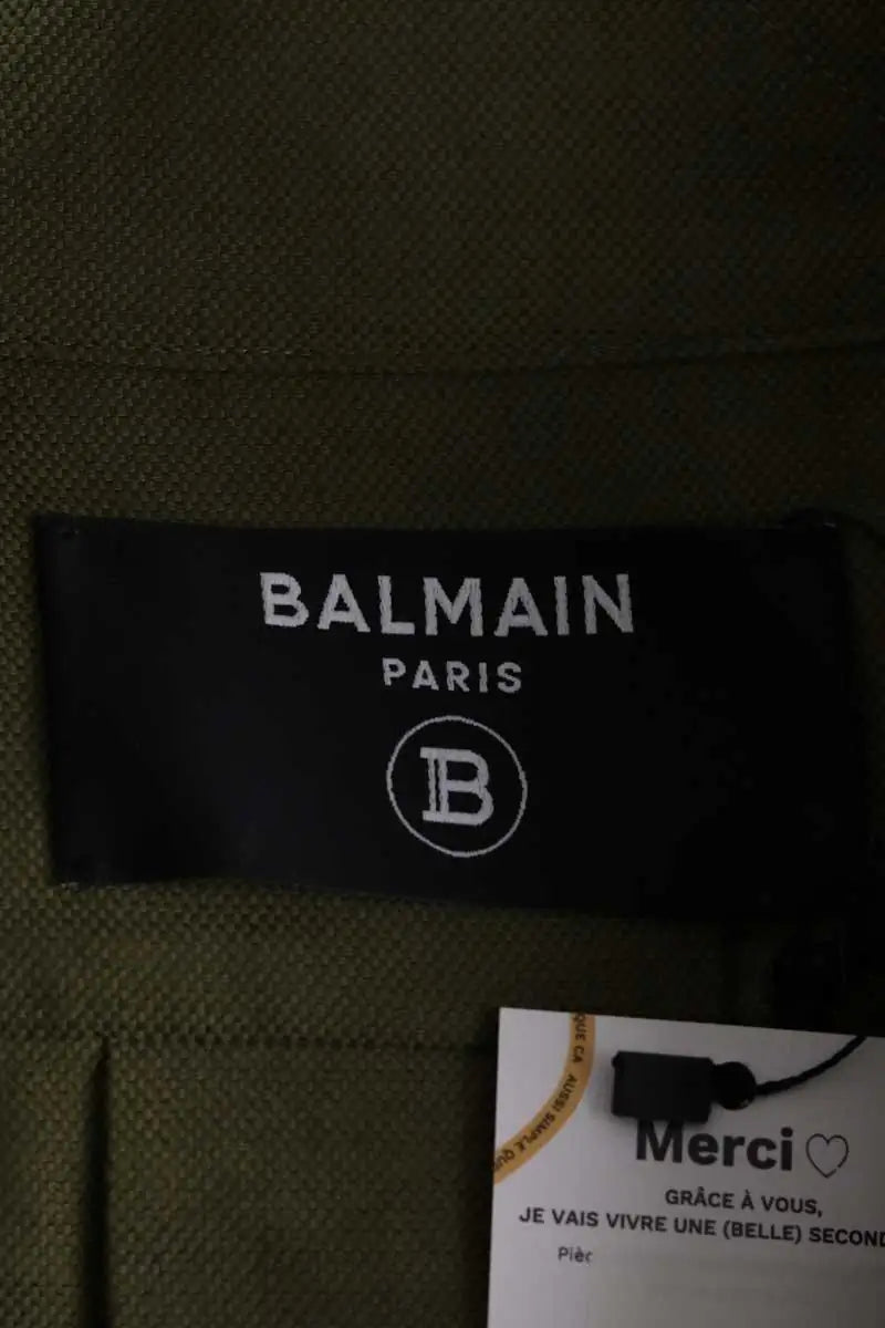 Blouson Balmain Kaki en Coton