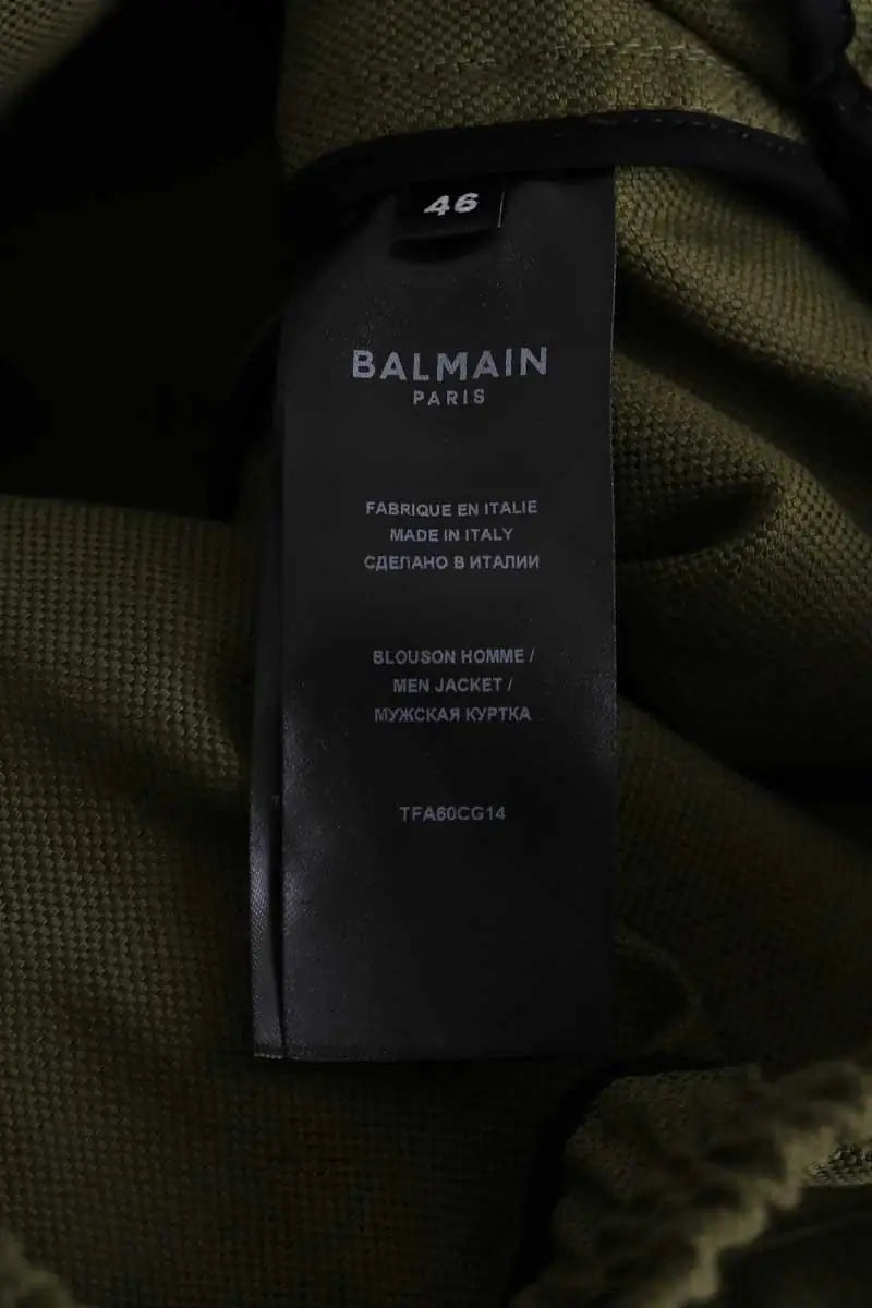 Blouson Balmain Kaki en Coton