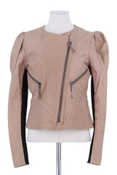 Blouson Barbara Bui Beige en Cuir, taille M - Seconde Main