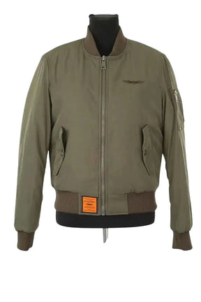 Blouson Bombers Kaki en Polyester, taille M - Seconde Main