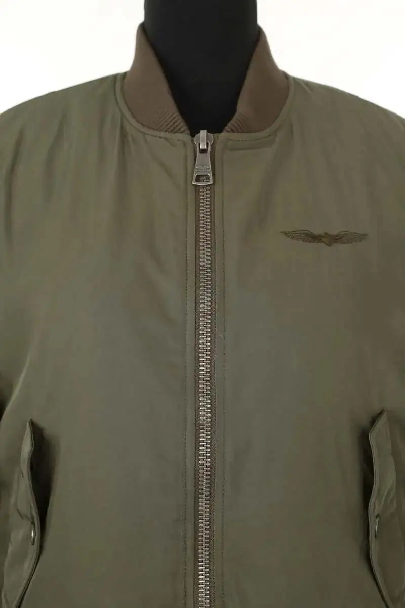 Blouson Bombers Kaki en Polyester