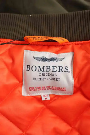 Blouson Bombers Kaki en Polyester