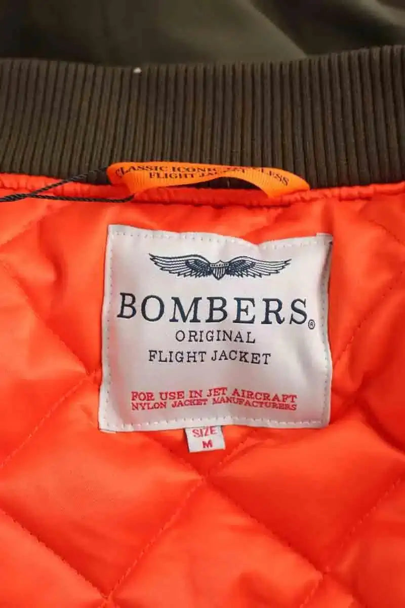 Blouson Bombers Kaki en Polyester