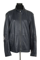 Blouson Boss Bleu en Cuir, taille L - Seconde Main