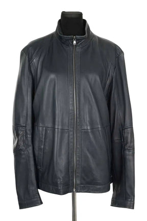 Blouson Boss Bleu en Cuir, taille L - Seconde Main