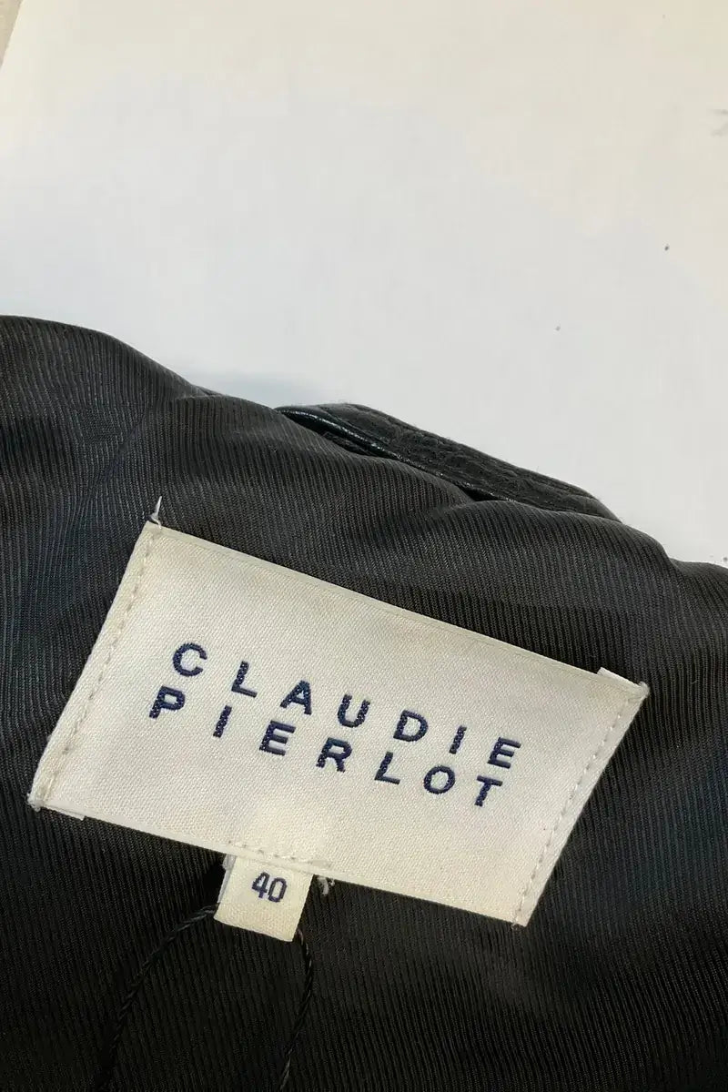 Blouson Claudie Pierlot Noir en Cuir