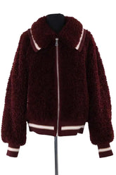 Blouson Essentiel Antwerp Bordeaux en Synthétique, taille S - Seconde Main