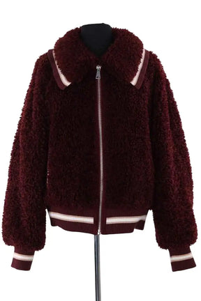 Blouson Essentiel Antwerp Bordeaux en Synthétique, taille S - Seconde Main