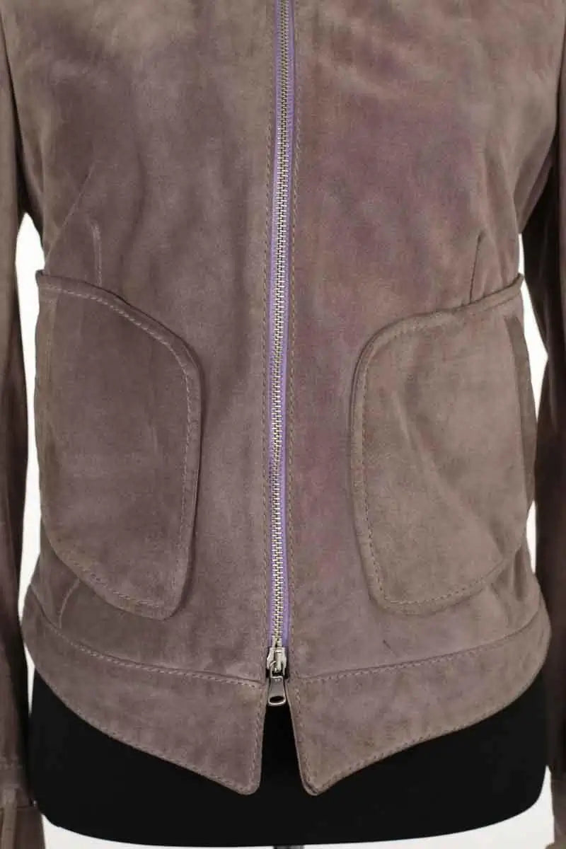 Blouson Joseph Marron en Daim