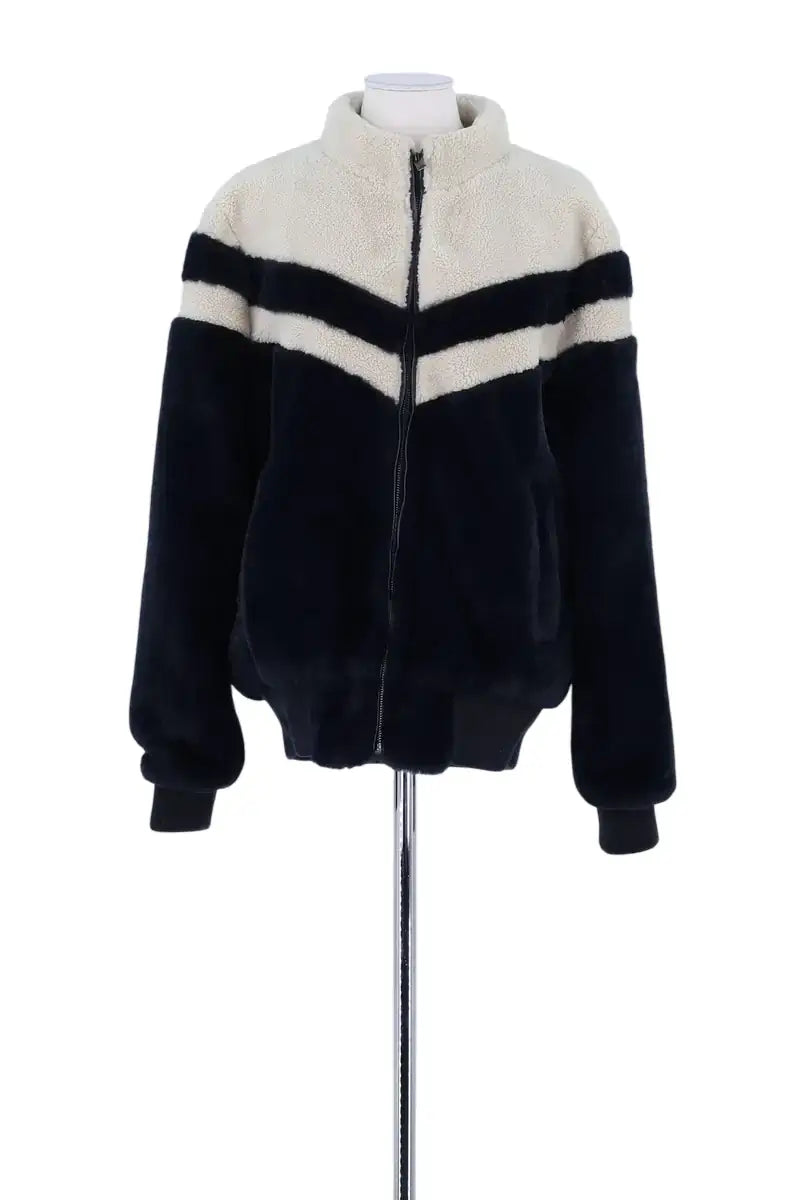 Blouson JOTT Marine en Fausse fourrure, taille M - Seconde Main