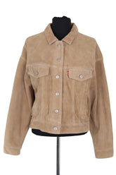 Blouson Levi's Beige en Daim, taille XS - Seconde Main