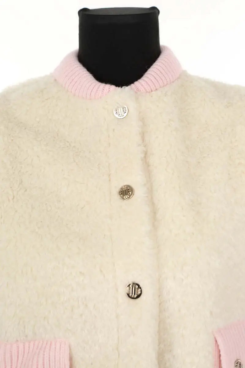 Blouson Maje Billy Blanc en Polyester