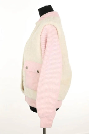 Blouson Maje Billy Blanc en Polyester