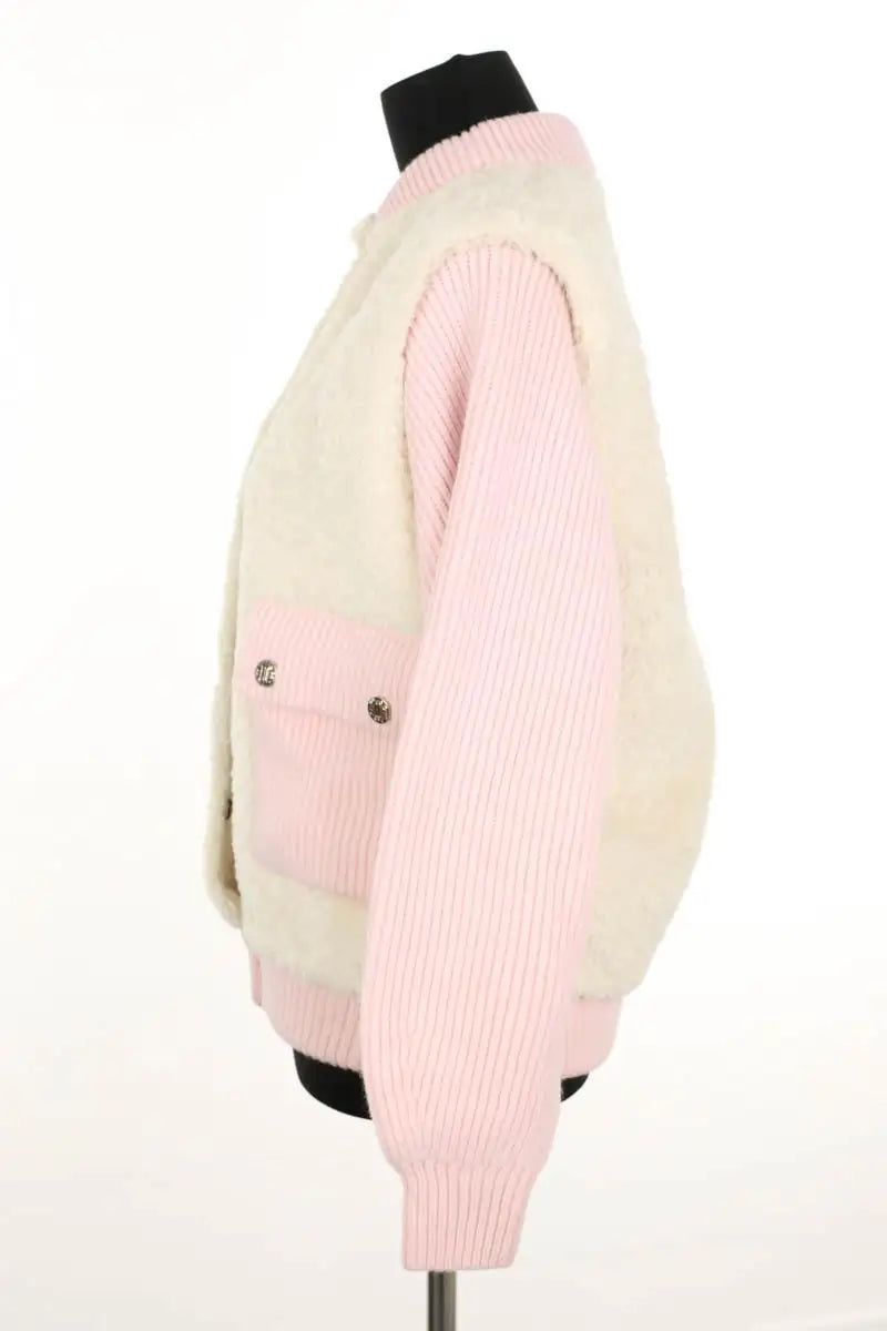 Blouson Maje Billy Blanc en Polyester