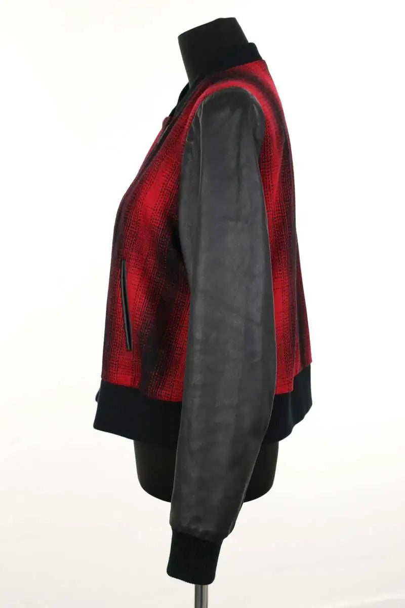 Blouson Maje Rouge en Laine