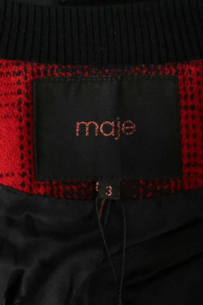 Blouson Maje Rouge en Laine