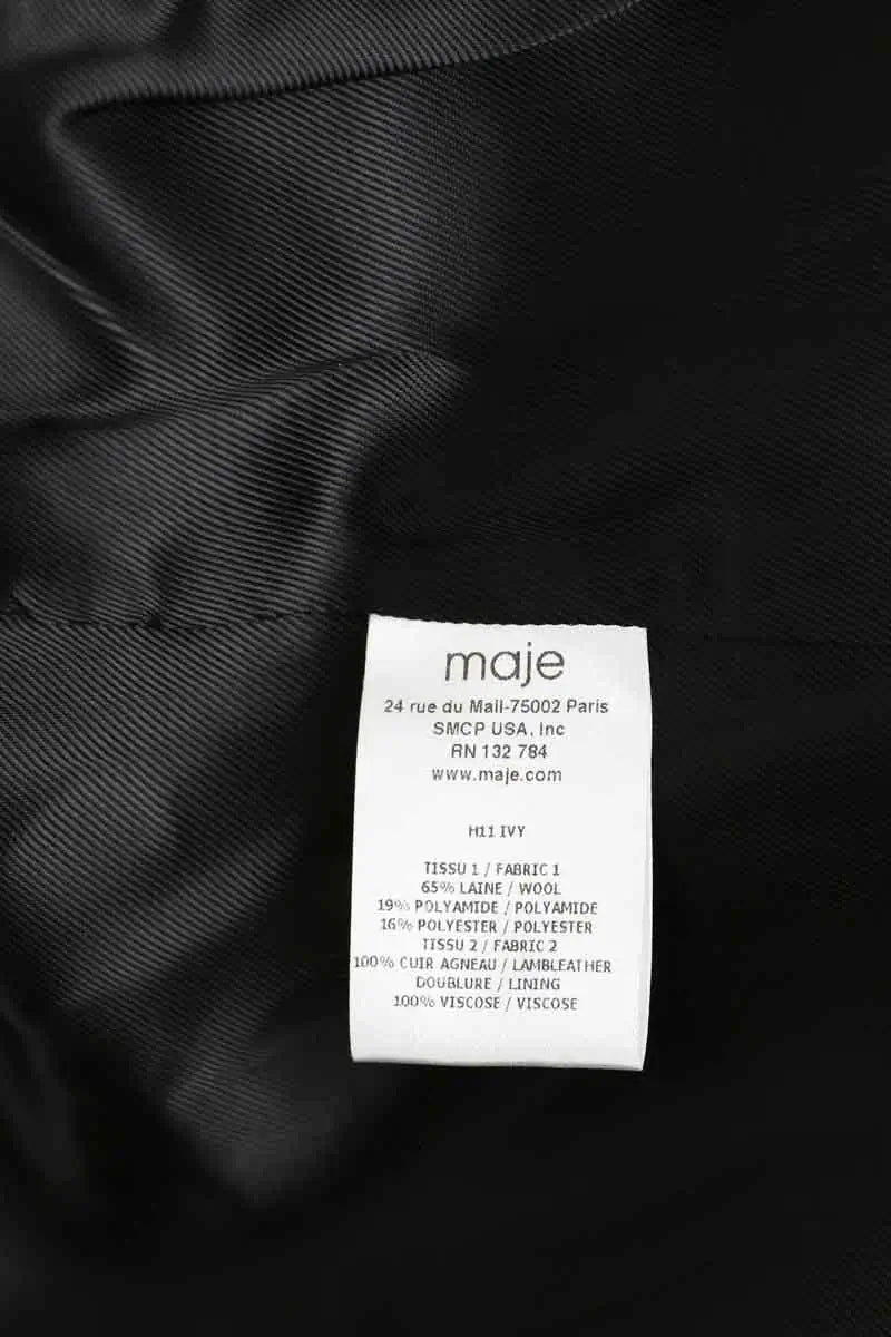 Blouson Maje Rouge en Laine