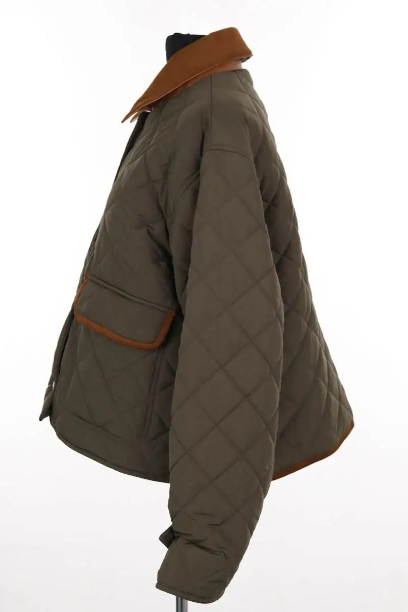Blouson Miu Miu Kaki en Synthétique