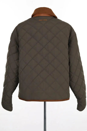 Blouson Miu Miu Kaki en Synthétique