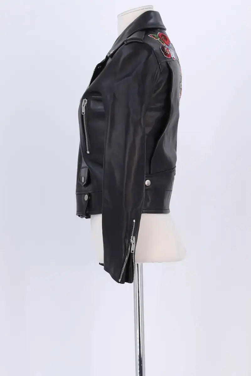 Blouson Saint Laurent Noir en Cuir