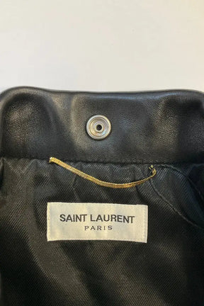 Blouson Saint Laurent Noir en Cuir