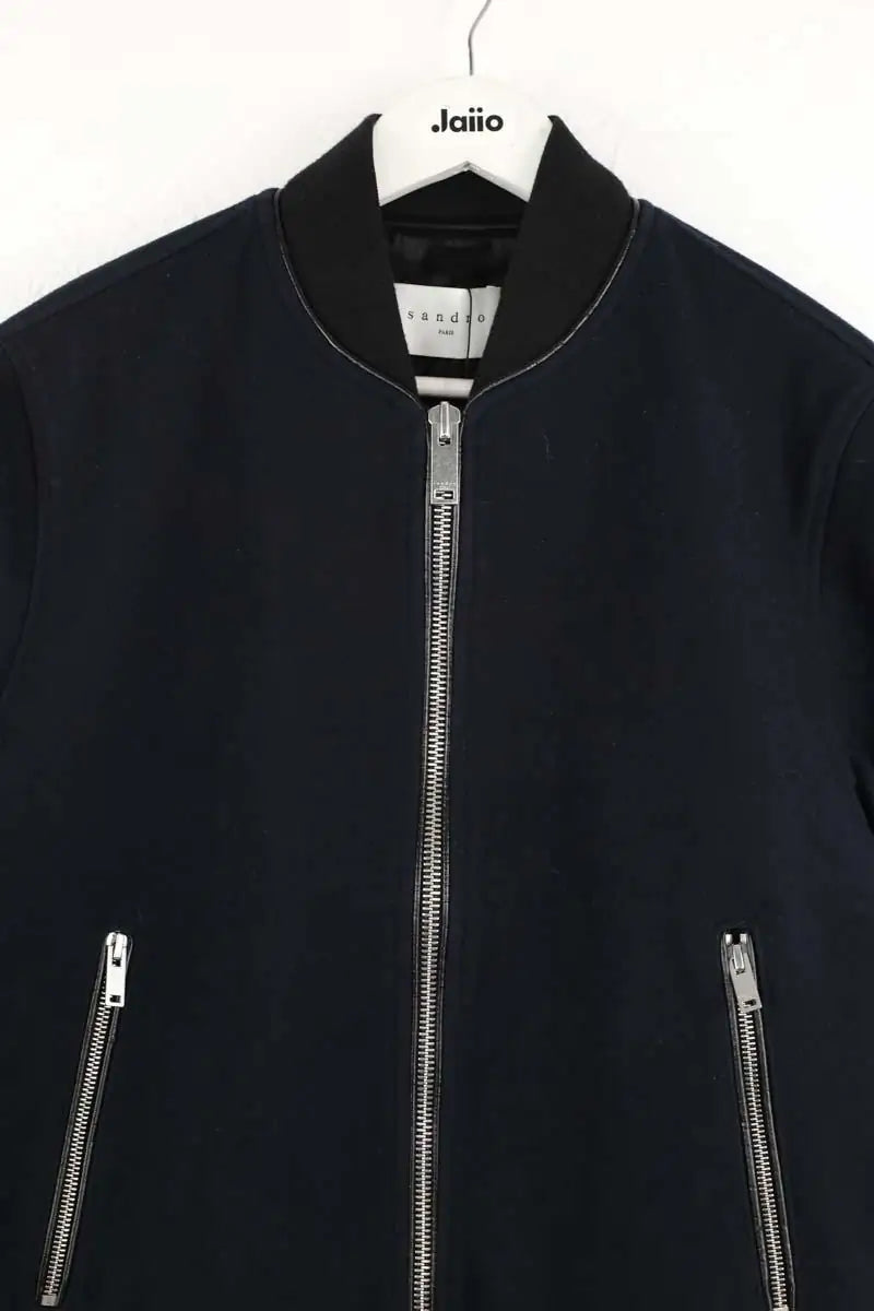 Blouson Sandro Bleu en Viscose
