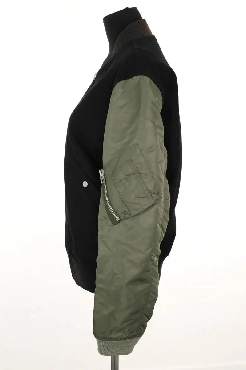 Blouson Sandro Noir en Laine