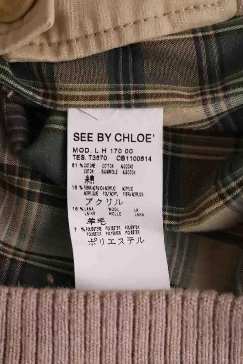 Blouson See By Chloé Kaki en Coton