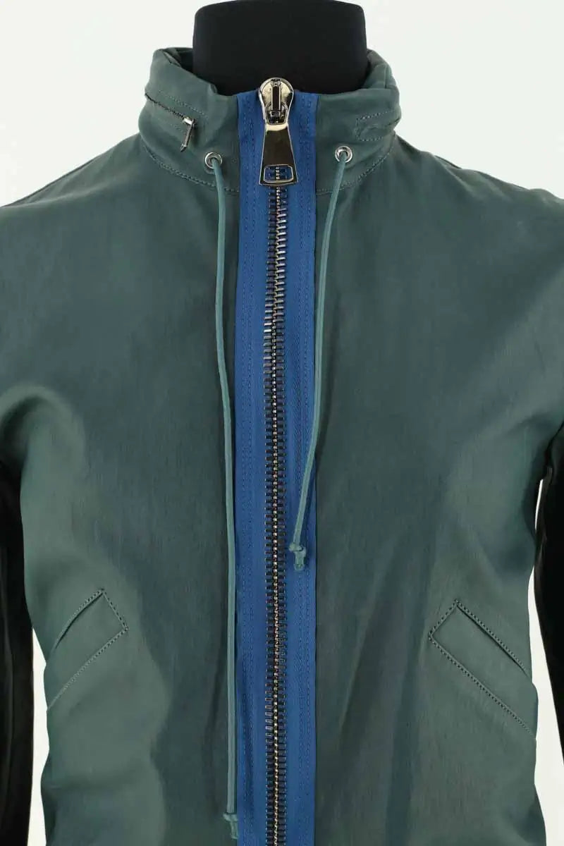 Blouson Stouls Vert en Cuir