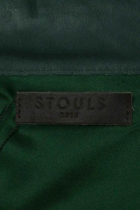 Blouson Stouls Vert en Cuir
