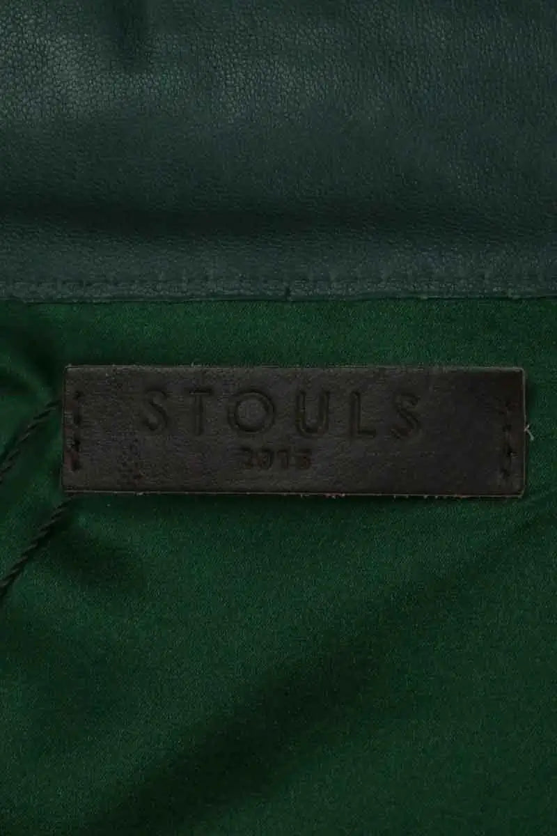 Blouson Stouls Vert en Cuir